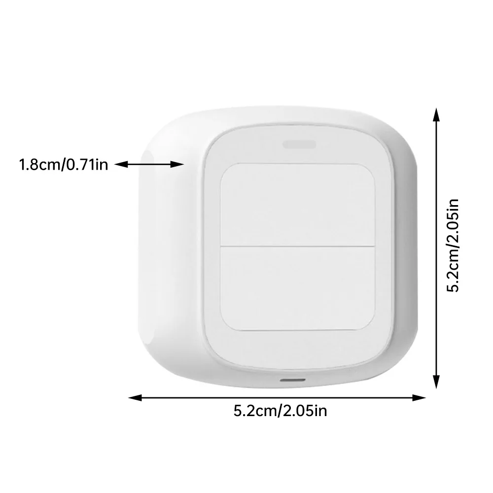 Двухкнопочный умный беспроводной переключатель, работает с Zigbee/2,4 ГГц, Wi-Fi, 2-х клавишный беспроводной переключатель с интеллектуальным