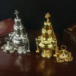 HTISOK Eastern Orthodox Censer - Large Hanging Chain Church Censer for Religious Rituals & Church Decor Orthodox Church Censer
