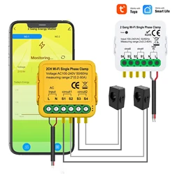 Smart Life WIFI Energy Meter Current Sensor Statistician for Electrical Lighting Solar KWH Monitor 100-240V