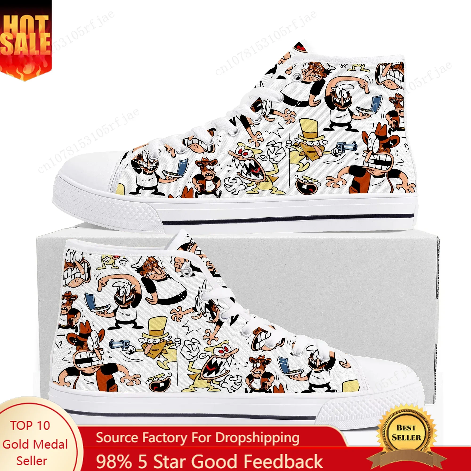 

Pizza Tower High Top Sneakers Hot Cartoon Game Mens Womens Teenager High Quality Fashion Canvas Shoes Casual Tailor Made Sneaker