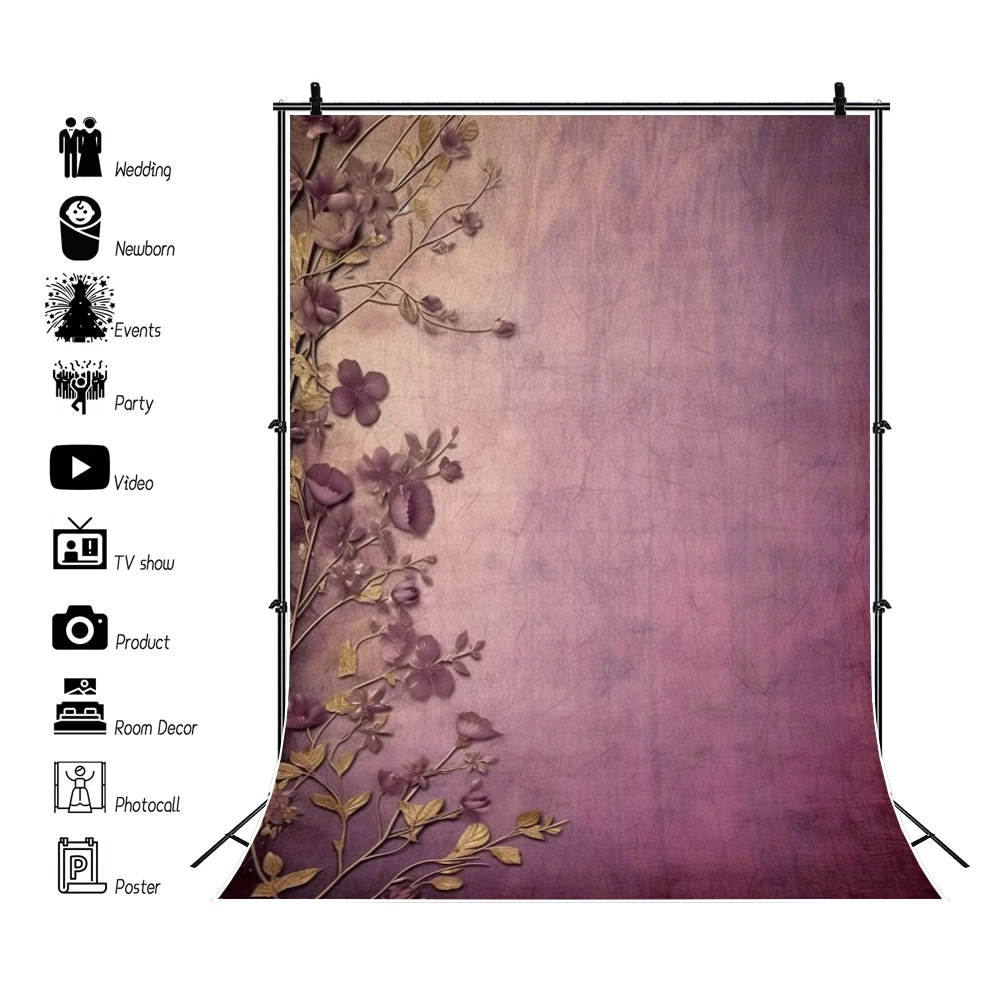 Arrière-Plan de Photographie de Mariage, Fleurs Florales, Décor de ixMurale, Abstrait, Bergame, Anniversaire de Bébé, Studio Photo