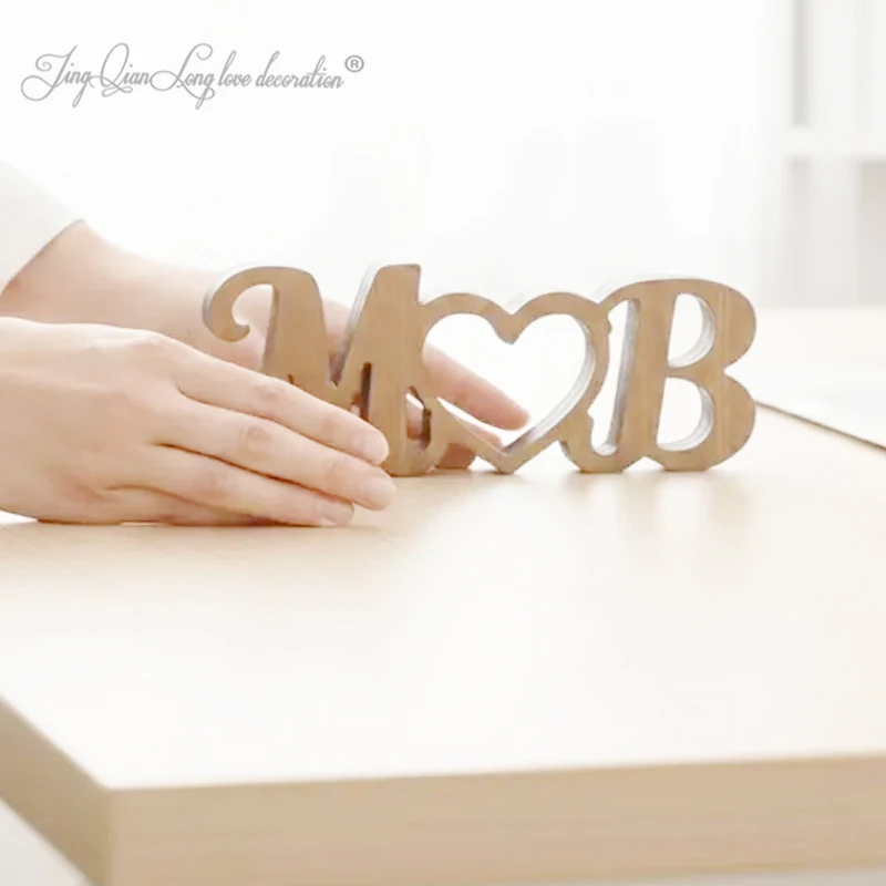 Personalized Wooden Letter Block, Custom Name Decor in Cursive Font for Home Display