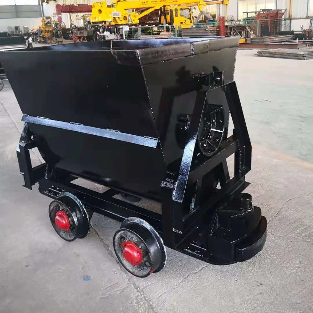 Chinese Factory Bucket-Tipping Mine Cart For Sale Mine Car Iron Coal Mining Ore Carts For Transportation