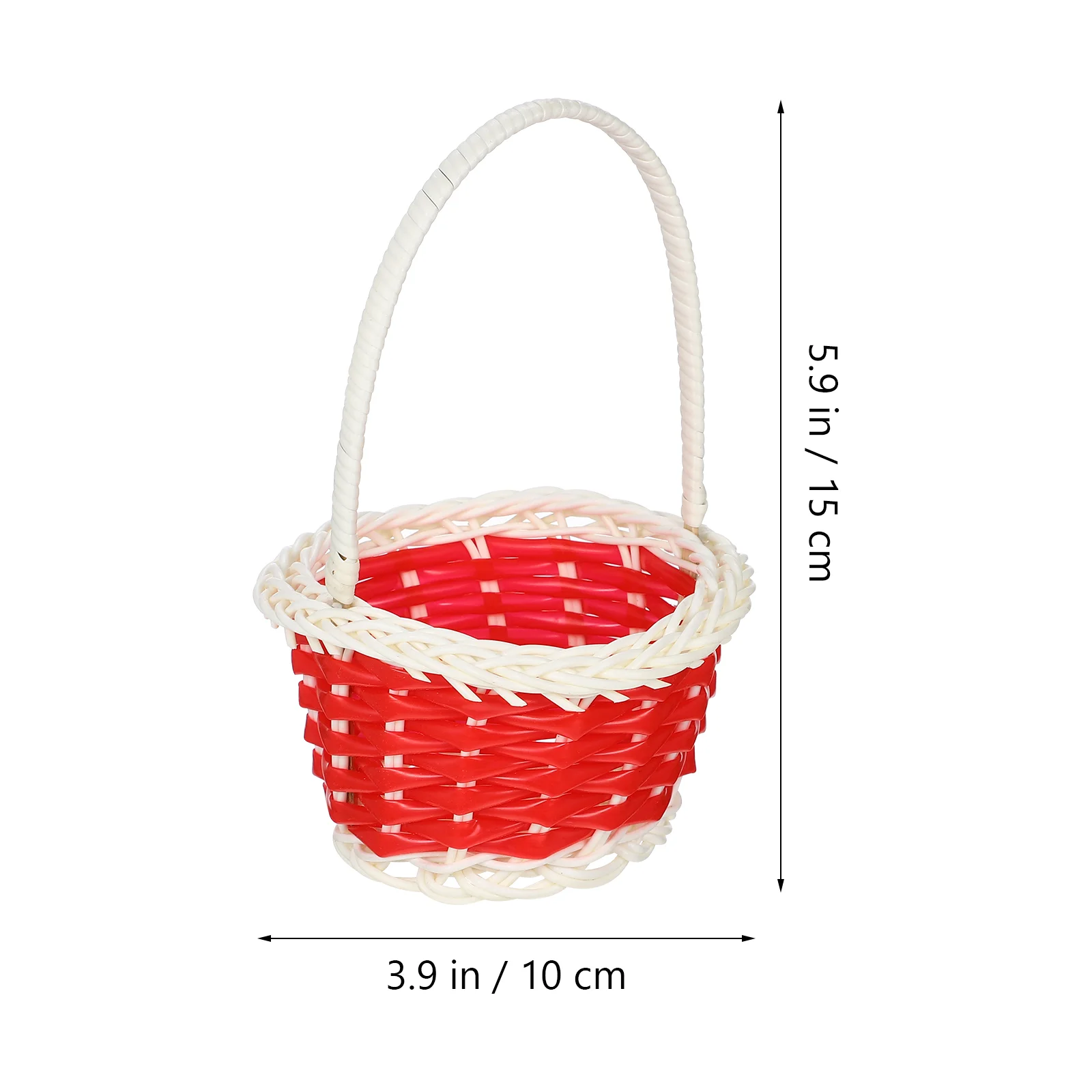 6 Pcs Woven Storage Basket Baskets Mini with Handle Small Rattan Handheld Plastic Candy Child