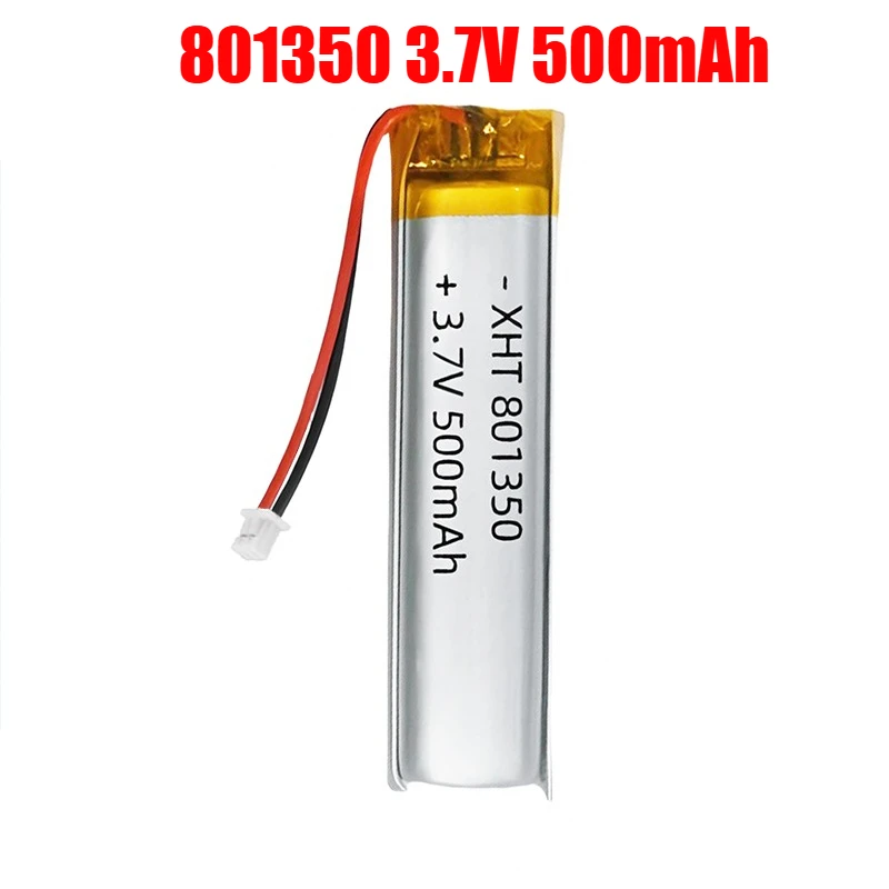 

1-4pcs 801350 Battery 500mAh 3.7V Rechargeable Lithium Polymer Battery for Smart Watch Flashlight Electric Toy Beauty Instrument