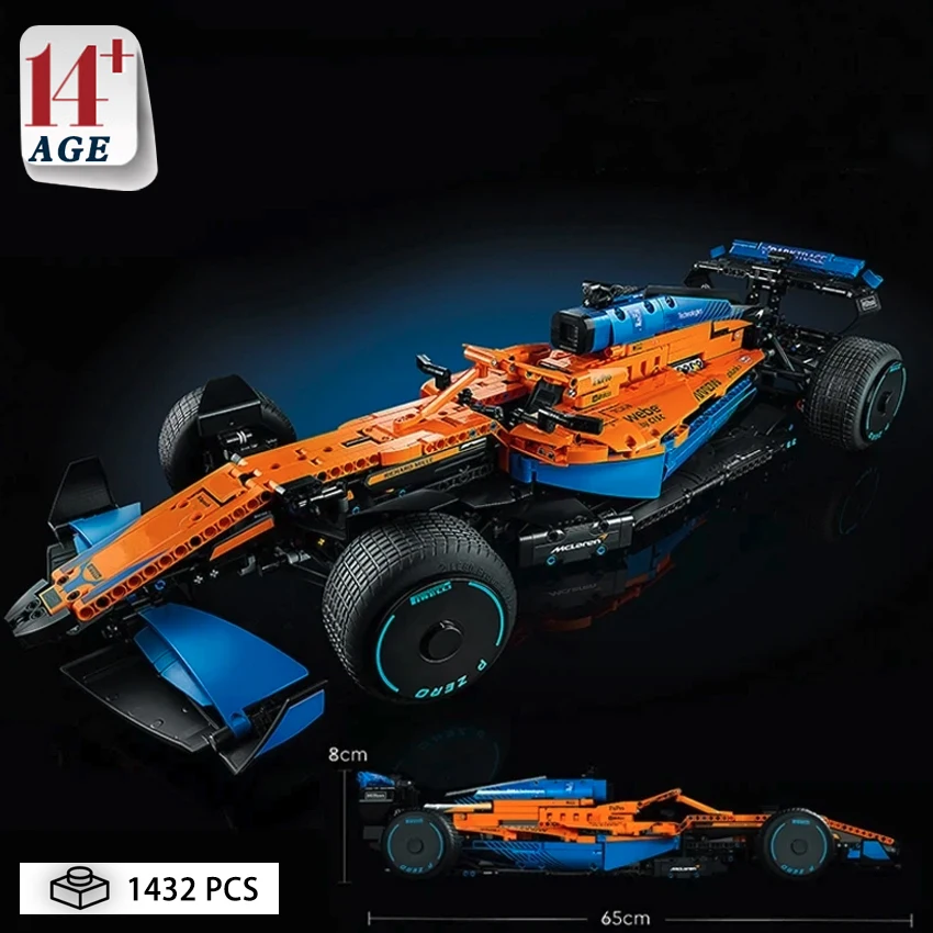 

New 1432PCS Technical F1 W14 E Assembled Vehicle Sports Car MOC Performance Building Blocks 42141 Model Car for Christmas Gifts