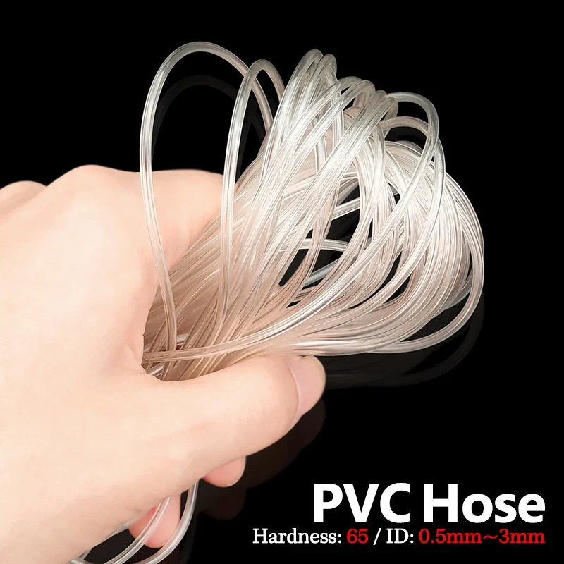Flexible PVC Capillary Pipe Anti-Tear Anti-Bend Plastic Tubing ID 0.5mm-3.5mm 5/10/15/20M Instrument Liquid Transport Hose