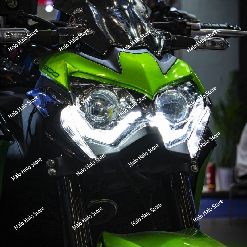 Reflektor LED Projektorowy z Podwójną Soczewką Ulepszenie do Kawasaki Z400 Z650 Z900 2023