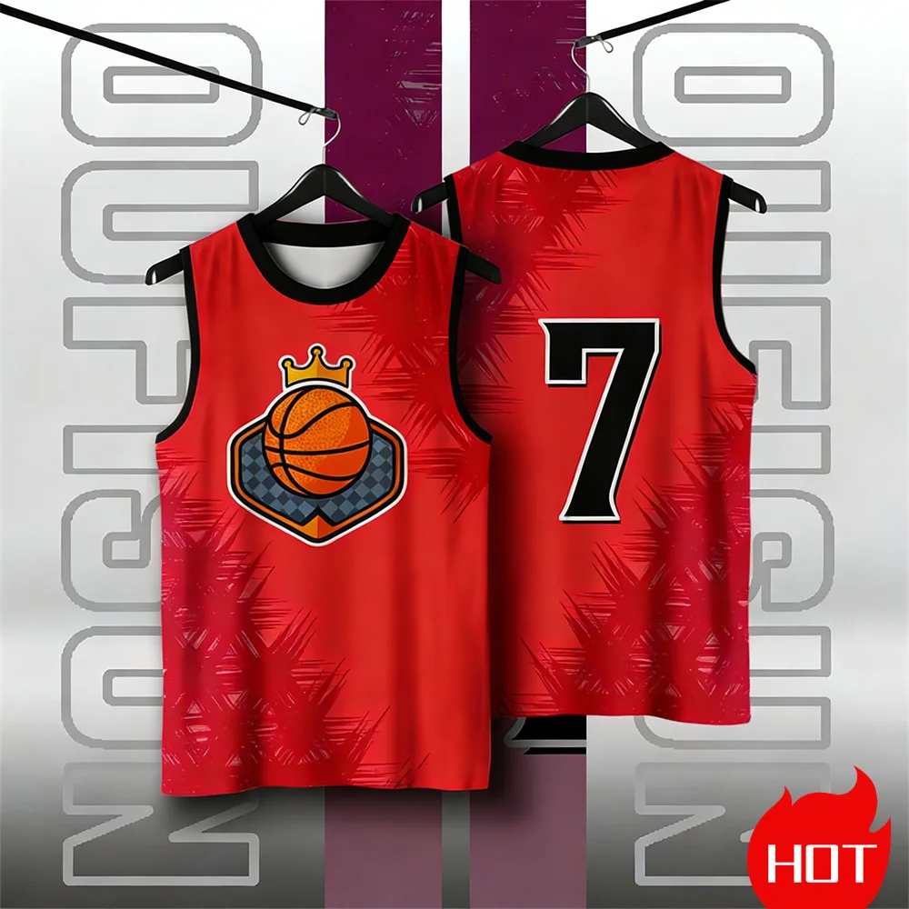 Summer 3D basketball vest Quick drying sports vest Custom Number Name Basketball jersey men's tank tops Men's sleeveless T-shirt