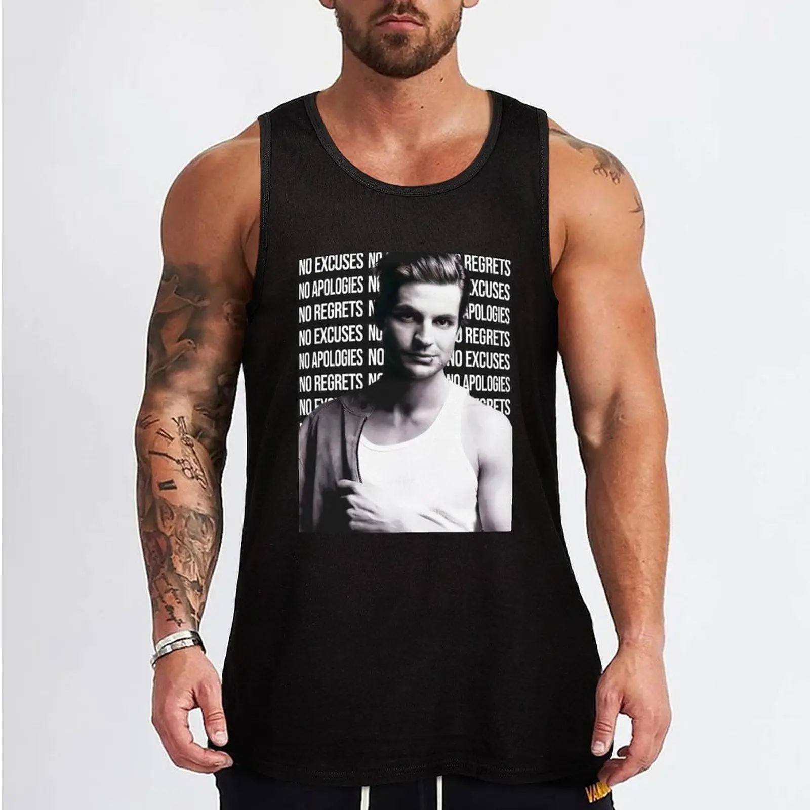 No excuses, no apologies, no regrets - Brian Kinney Tank Top clothes for men Working vest