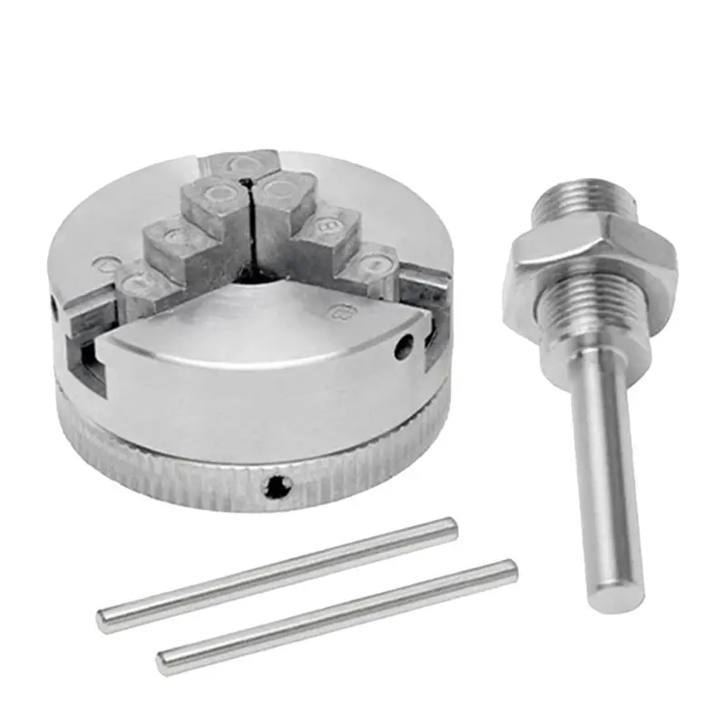 DTA4-4X Mini Lathe Chuck Set, Z011 Extension Three Jaw Chuck And Connecting Rod Set, Electric Drill Chuck