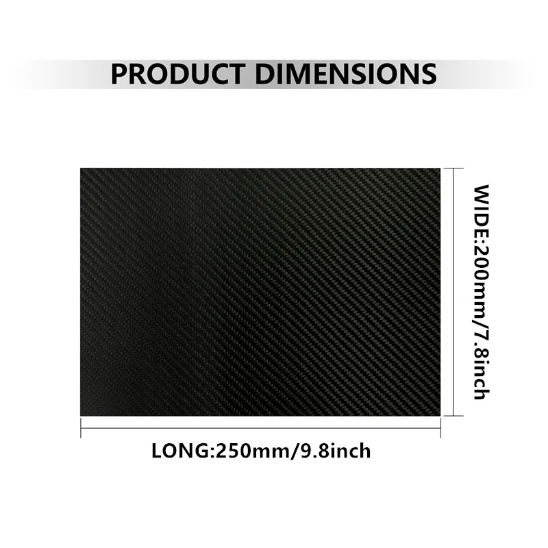 200x250mm full 3K carbon fiber plate high strength carbon plate panel thickness 0.5mm-10mm pure carbon model robot dedicated