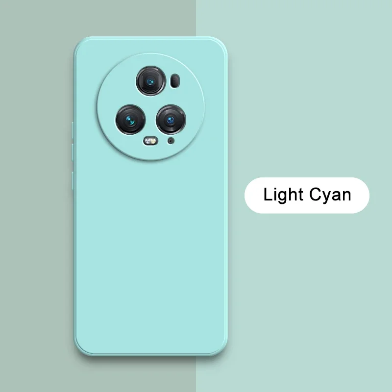 Capas de silicone líquido para honor magic 5 pro ultimate lite lente protetora 360 capa de telefone à prova de choque magic5 5pro