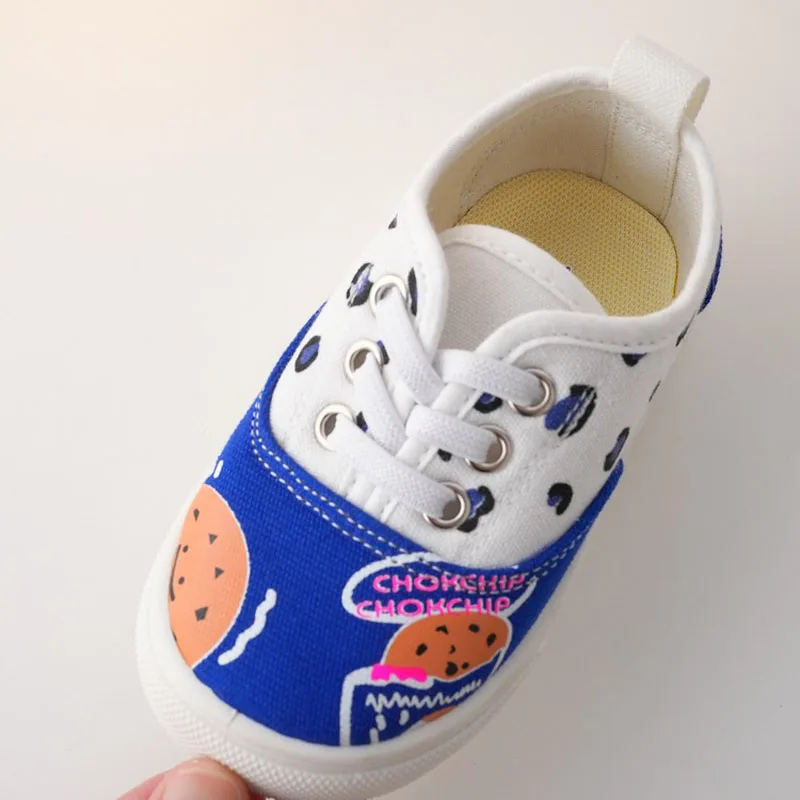 Autumn Children Canvas Shoes Boys Leopard Print Low-top Shoes Girls Fashion Casual Shoes Baby Soft Slip-in Kindergarten Sneaker