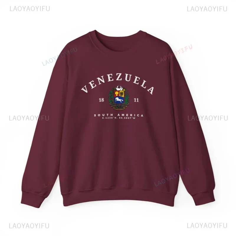 Venezuela Graphic Sweatshirt Venezuela Badge Pullovers Gift Venezuela South America South America Shirt Soft Comfortable Sweater