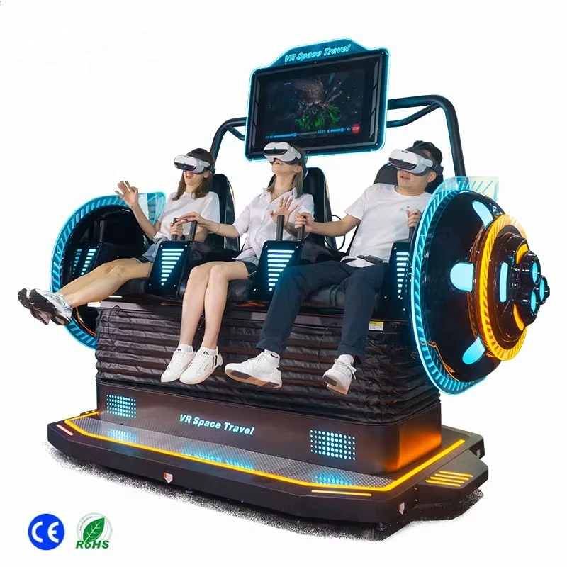 

9D Virtual Reality Cinema Simulator VR Gaming Machine in Robot Shape Free Movies Included Indoor Use Made PC Metal Fiberglass