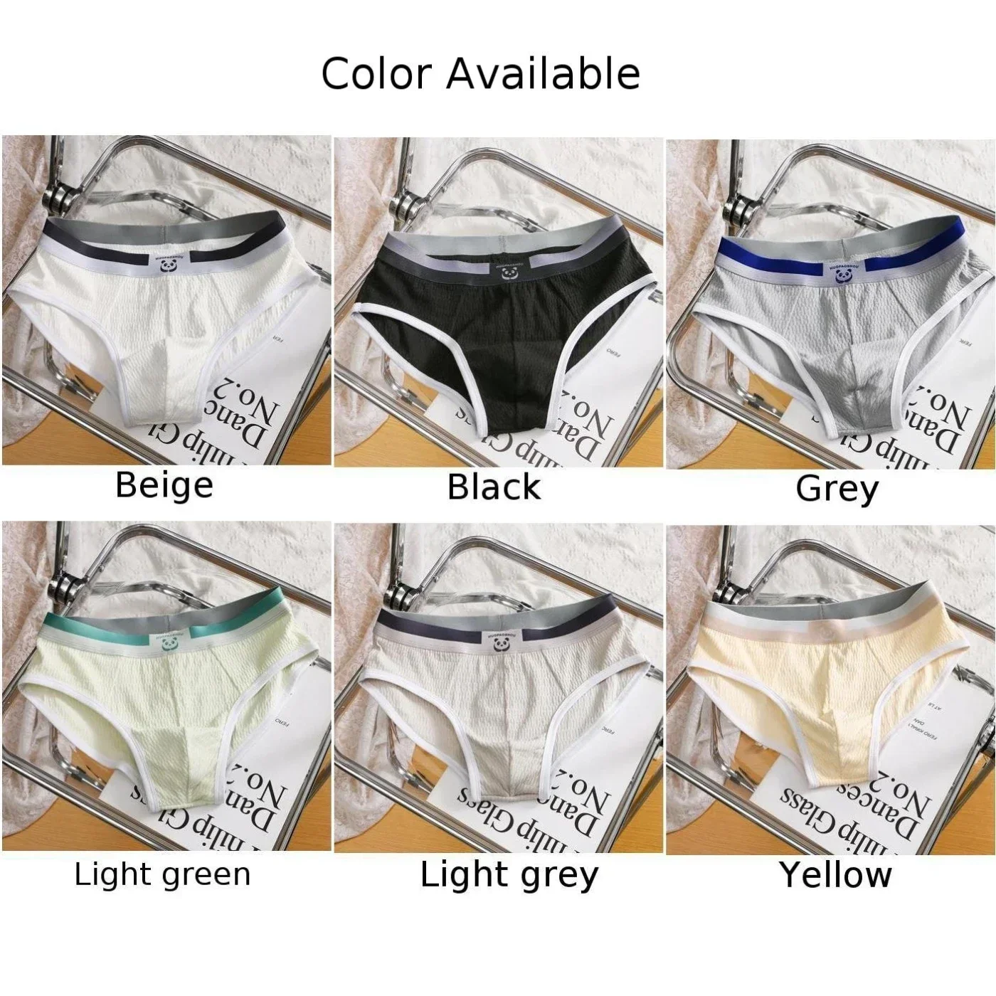 Celana dalam Bikini seksi pria, celana dalam kantong cembung U katun longgar ukuran besar dapat bernafas untuk pria