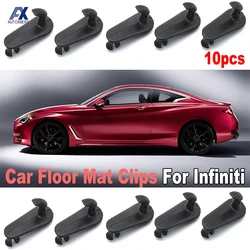 車のフロアマット,クリップ,固定フック,無限大g37 i35 qx4 ex35 g35 m45,カーペット保持剤用,10個