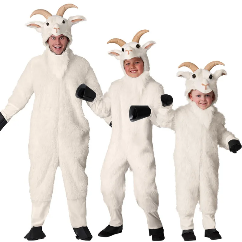 Costume d'Halloween pour la Journée des Enfants, Performance sur Scène, Cosplay, Chèvre Adulte, Animaux, Chèvre Sauvage, Mouton