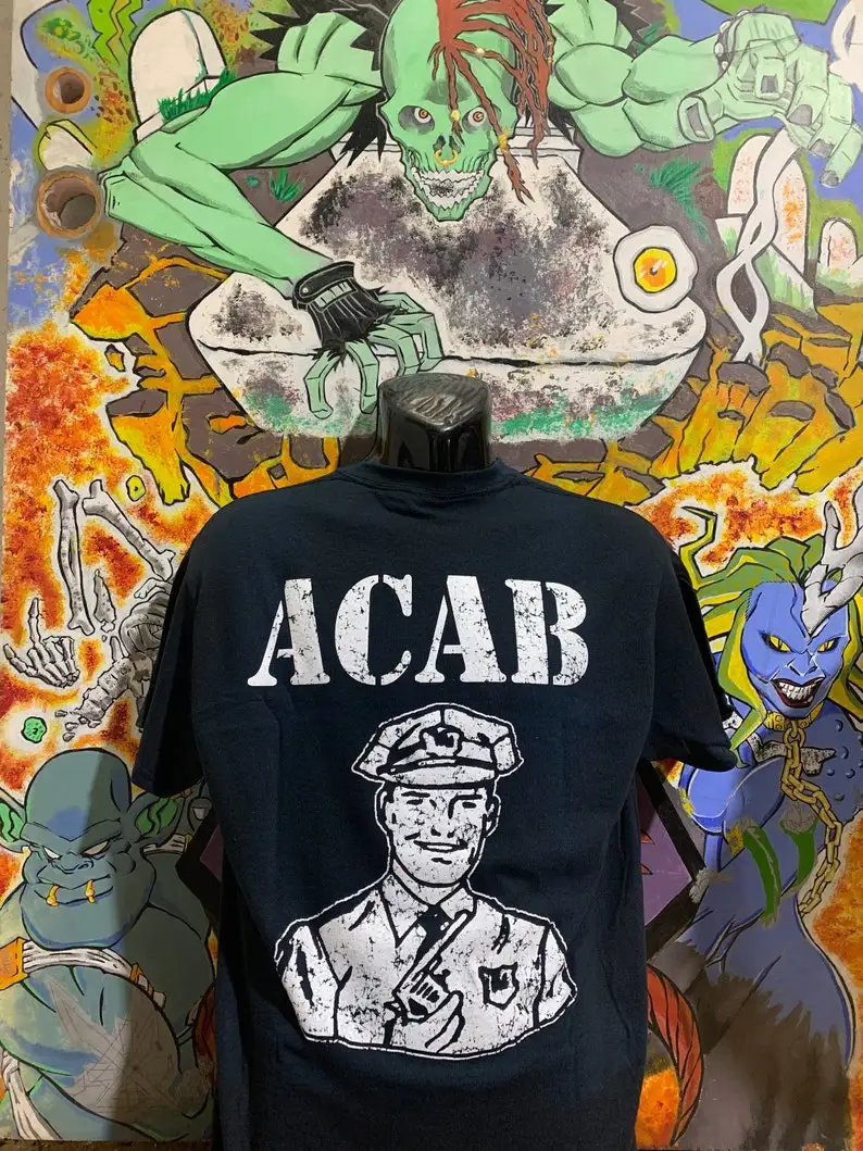 ACAB Cop Shirt Crust Punk Aus Rotten Dead Kennedys Nausea