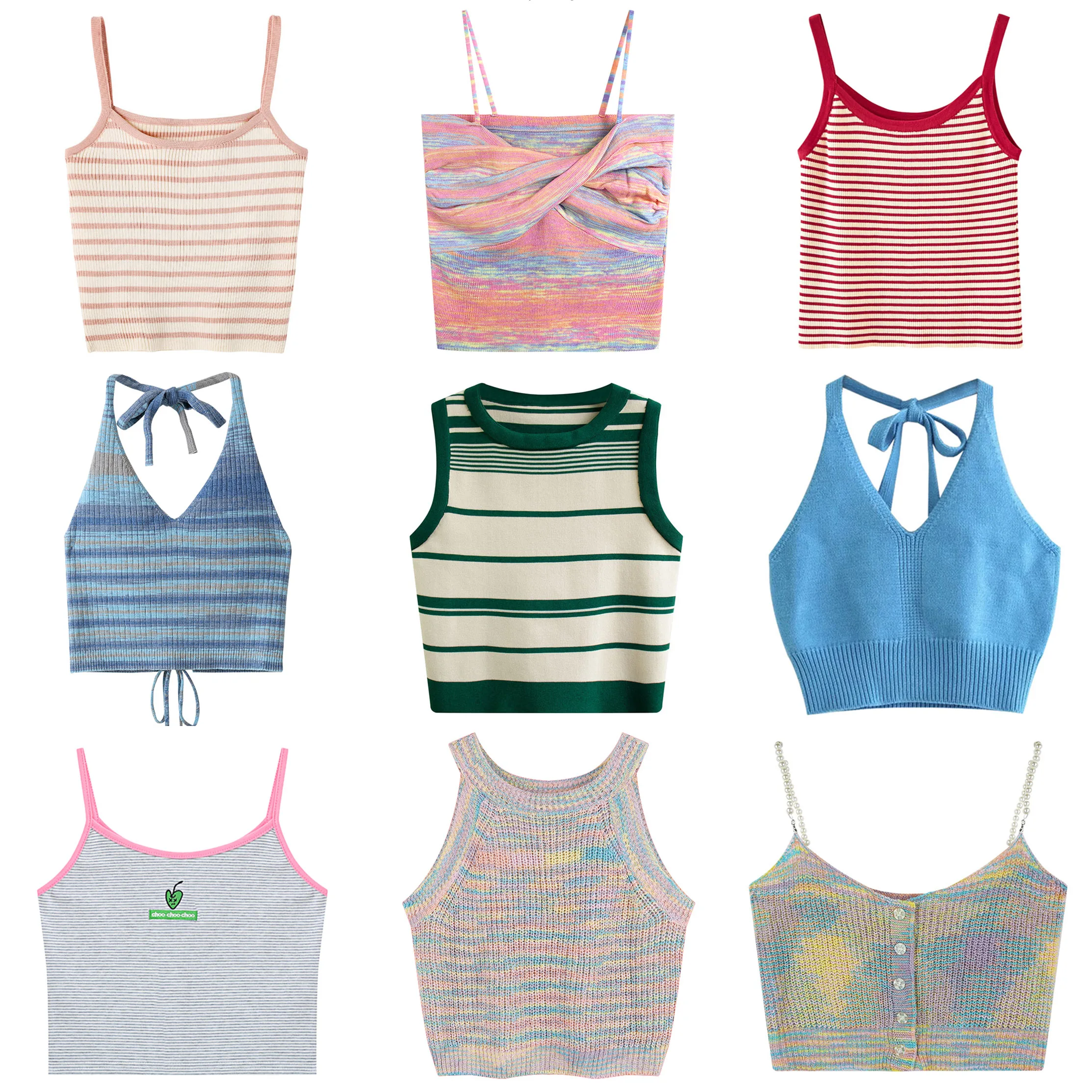 ستايل حلو وحار - توب نسائي بدون أكمام - وصول جديد لفصل الصيف - صديري بدون ظهر - أنيق وشعبي - حصري للبيع عبر الإنترنت - أكمام ... #4