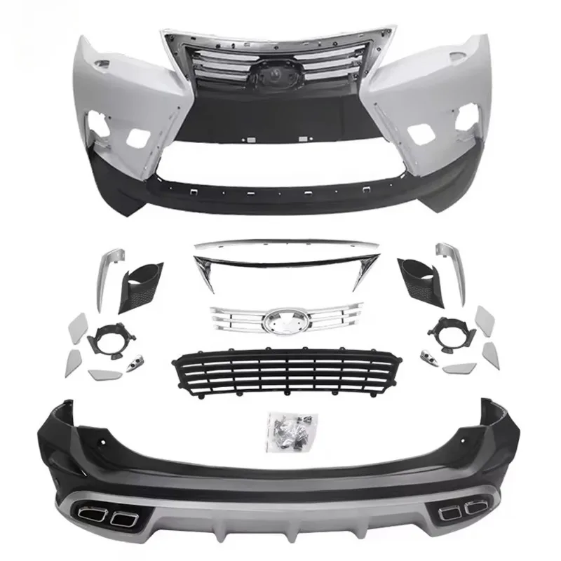Modified Parts Car Body Kit Face Lift Fits for RAV4 2013-2015 to RX Design Front&Rear Bumper Front Grille