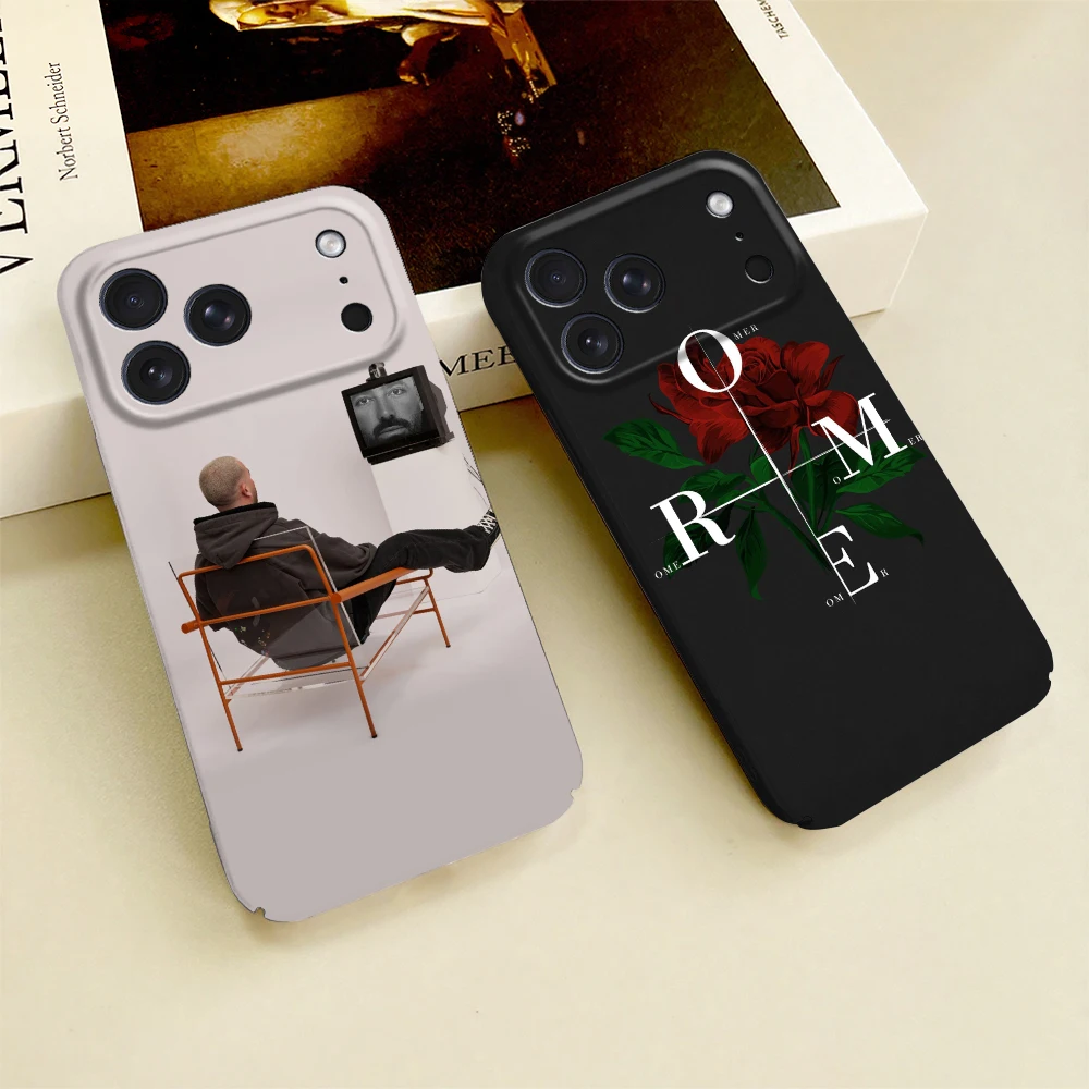 Capa de Celular Omer Adam Singer para iPhone 17 16 15 14 13 12 11 Plus Pro Max Mini, Capa Rígida HD Brilhante com Película Protetora