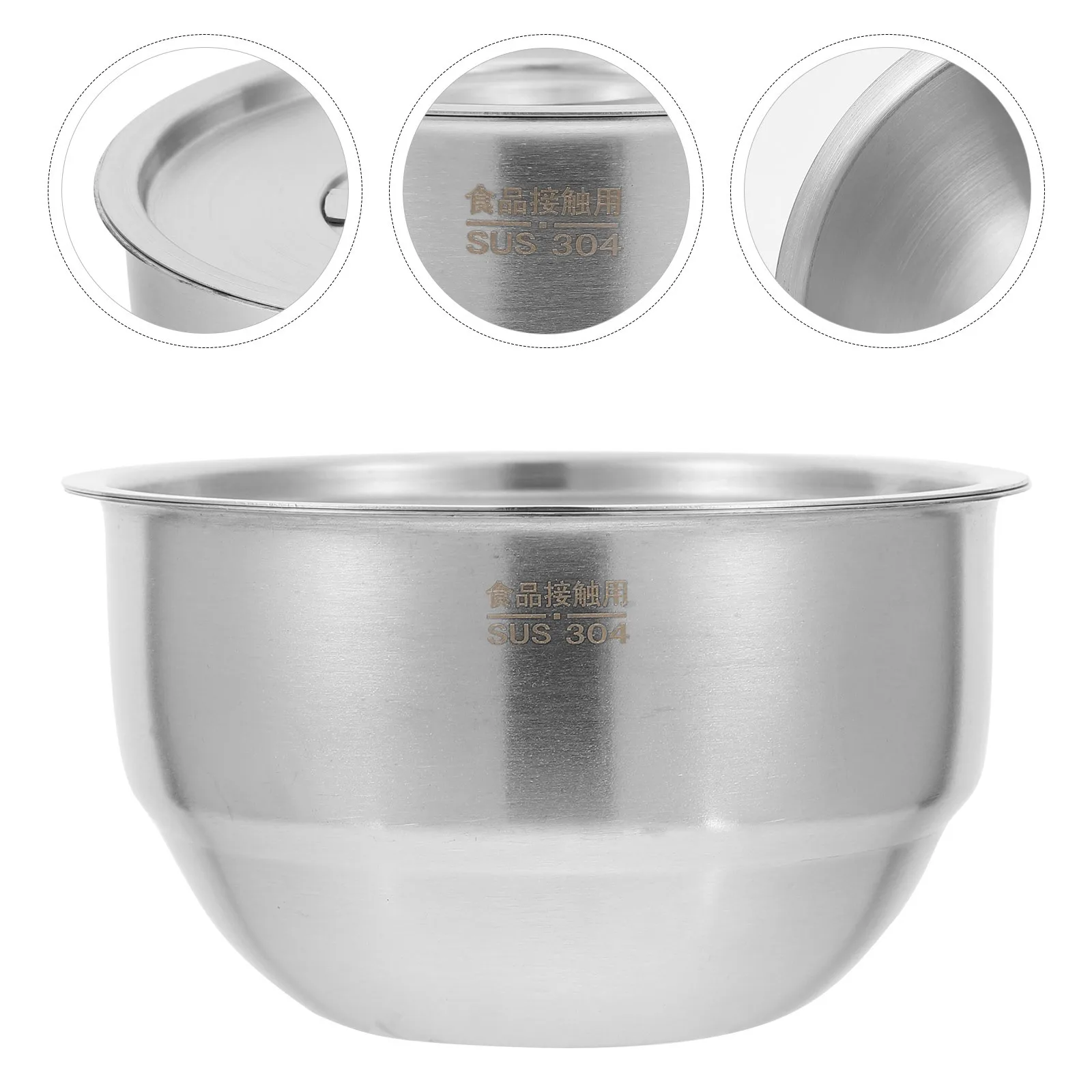 

1Pcs Steamed Egg Bowl Thickened Stainless Steel Soup Bowl Large Multifunctional Kitchenware Household Kitchenware
