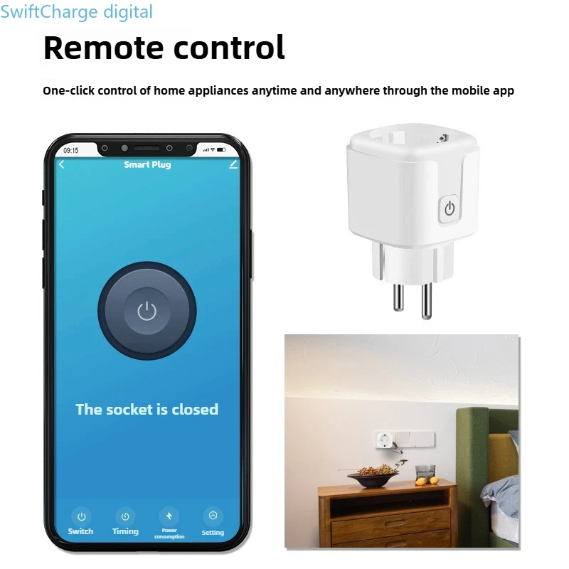 

Умная розетка для граффити, 16 А, европейский стандарт, голос Alexa и Google, Wi-Fi, статистика по времени батареи
