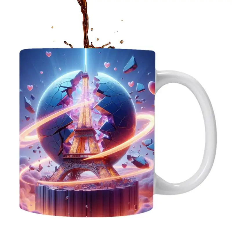 3D Tower Coffee Mug Ceramic Mug Ceramic 3D Coffee Mug With Paris Tower Pattern Perfect For Milk Tea And Other Beverage