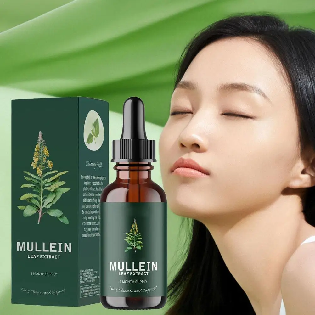 Organic Mullein Leaf Extract Capsule For Lung Cleansing & Liver Cleaning Lungs Drops Detoxification Lug Clears Respiratory New