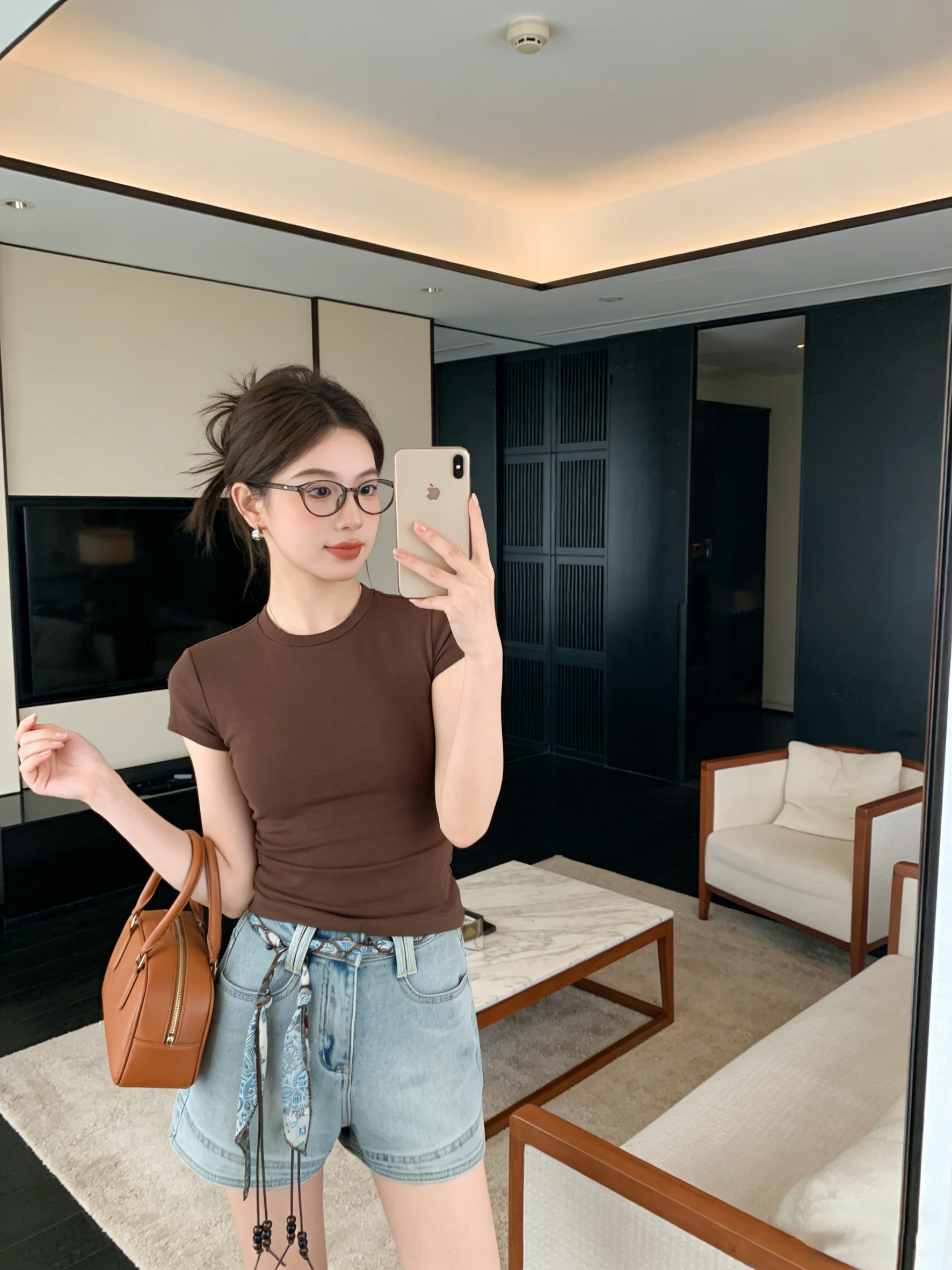 

Женские летние модные повседневные свободные шорты-деним с высокой талией, рваные, с эффектом потертости, в корейском стиле, с широкими штанинами, облегающие