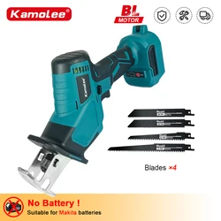 Kamolee 3600W 12000SPM Brushless Cordless Electric Reciprocating Saw Variable Speed Metal Wood Tool Apply to 18V 21V Battery