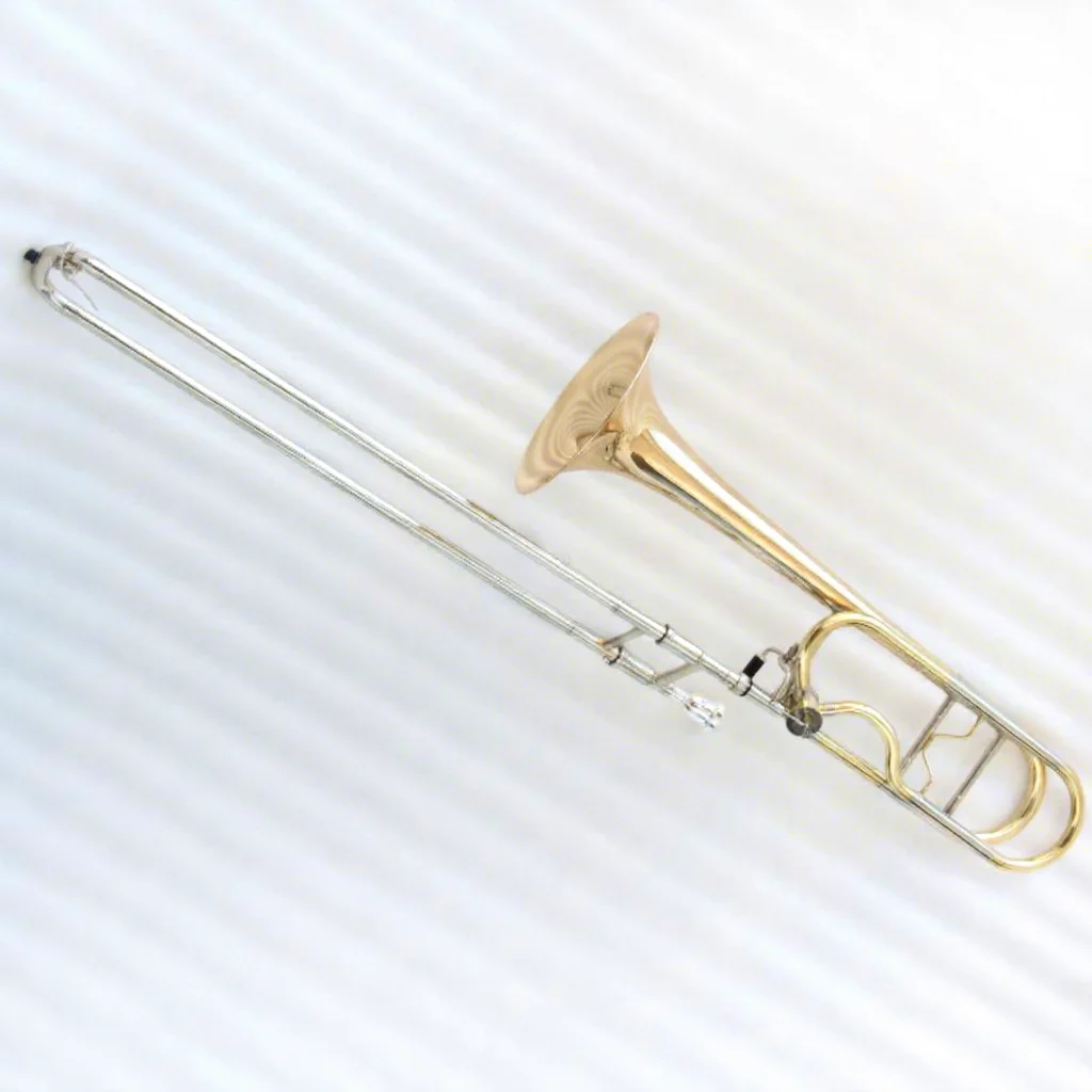 Professional Trombone Gold Brass Bell High Quality Trombone Instrument with Case