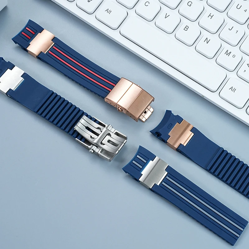 ل أثينا أوليس ناردين الغوص الملاحة 353/8003/263 سلسلة خاصة سيليكون حزام الساعات 22 مللي متر ساعة رجالي استبدال حزام #2