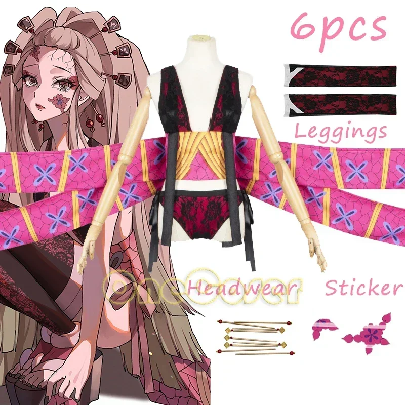 

Season 2 Entertainment District Arc Daki Cosplay Costume Headwear Anime Demon Slayer Kimetsu No Yaiba Sexy Uniform Girls Women