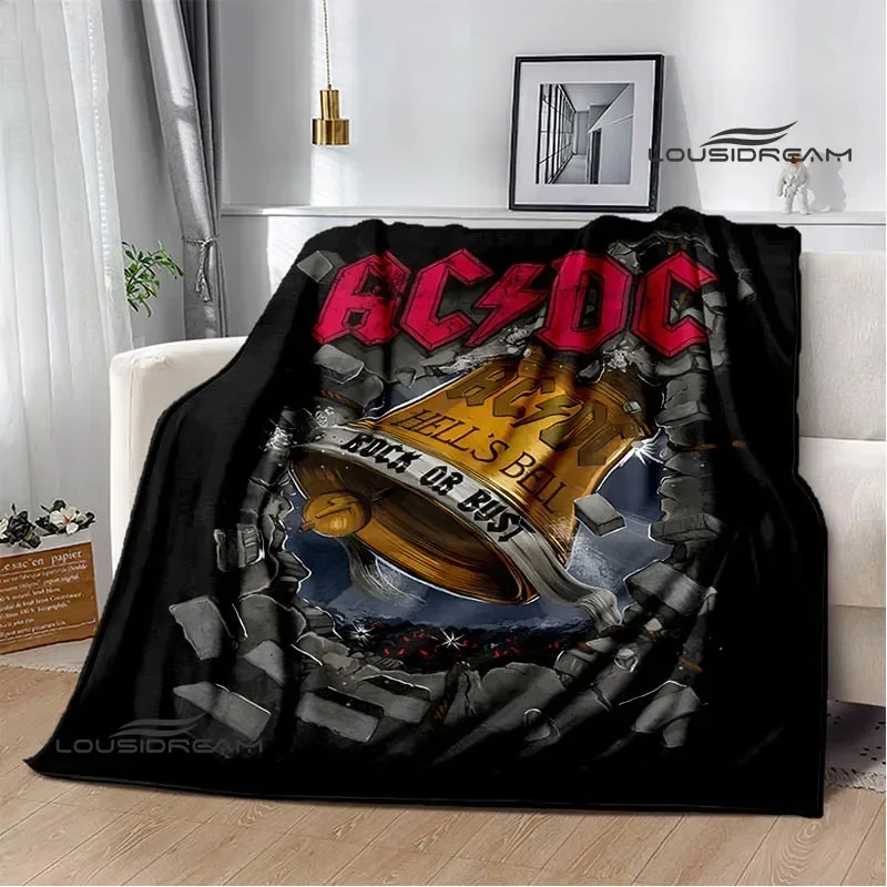 Rock band AC/DC retro printed blankets Flange warm blanket picnic blankets cubre cama throw blanket bed linings Birthday Gift