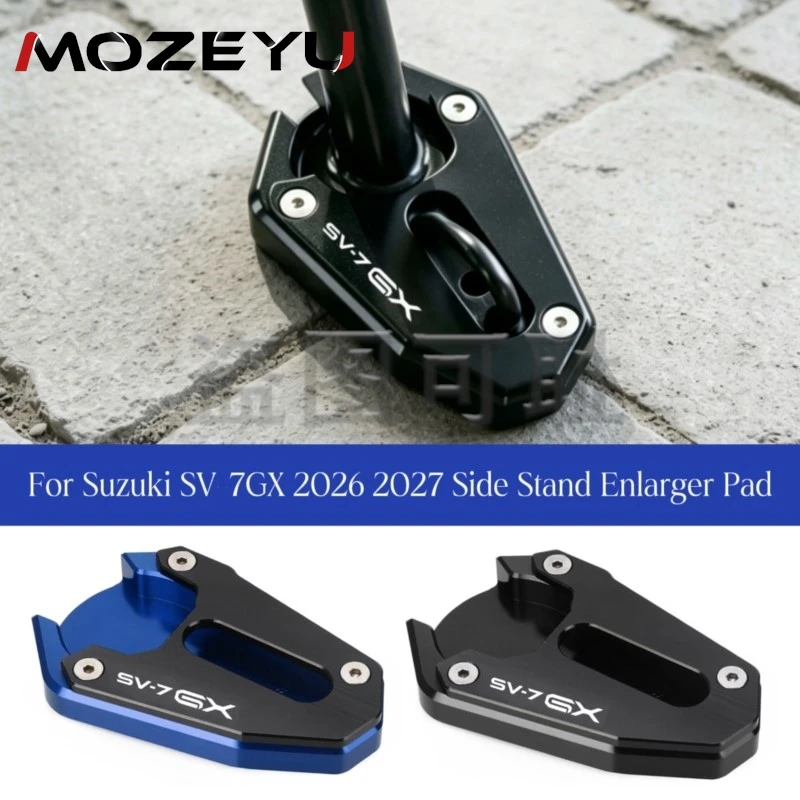 SV-7GX Accessories Side Stand Enlarger Base Kickstand Extension Foot Pad For Suzuki SV7GX 2026 2027 2028 Motorcycle SV 7GX Parts