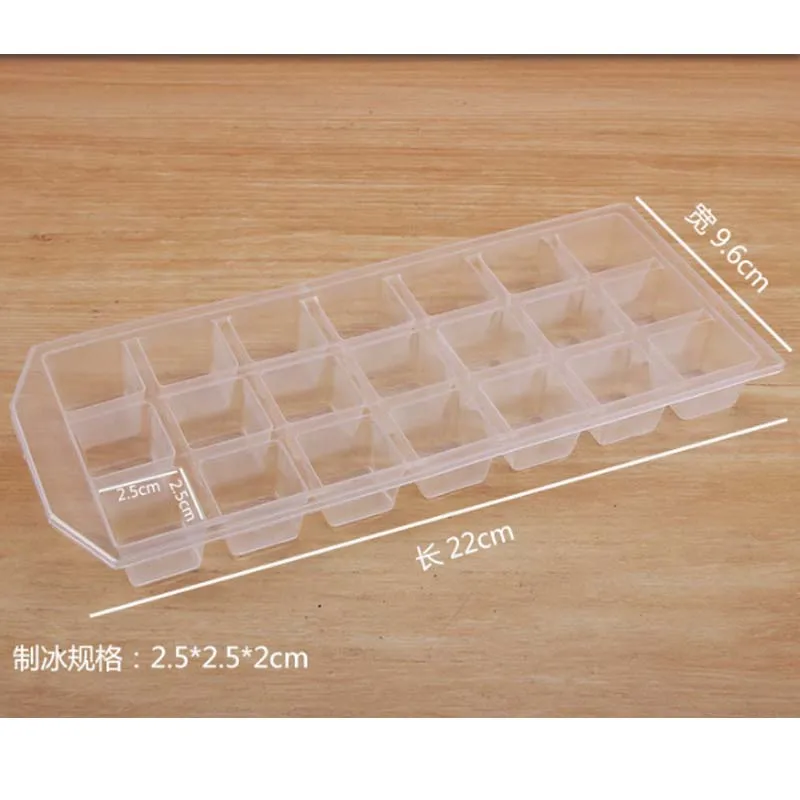 Molde de cubo de hielo de plástico grueso de alta calidad, bandeja de hielo de Whisky reutilizable DIY, molde de congelador de gelatina, accesorios