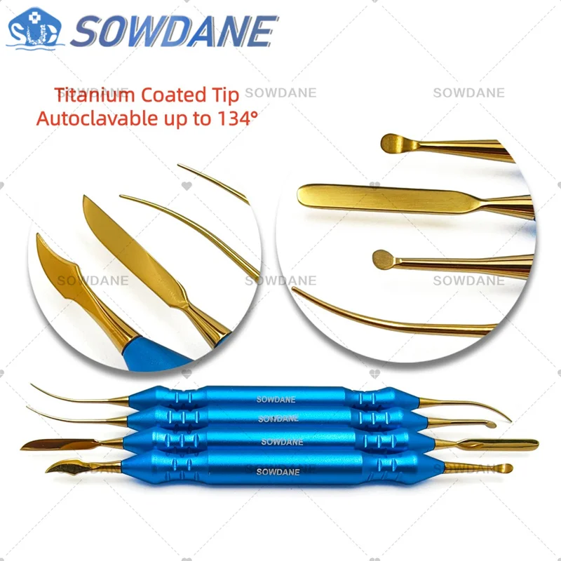 Dental Sculpture Knife Wax Carving Tool Titanium Coated Tip Dental lab Wax Spatula Blade Autoclavable