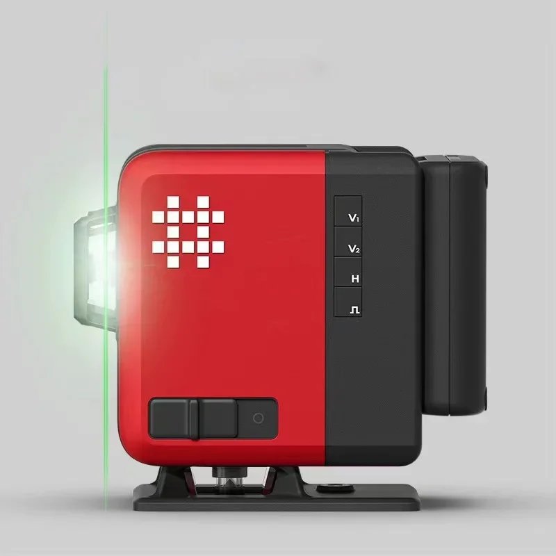 Shijing 7659 مستوى الضوء الأخضر 12 خط مستوى الجدار والأرضيات، تسوية عالية الدقة، أداة مستوى الليزر بالأشعة تحت الحمراء