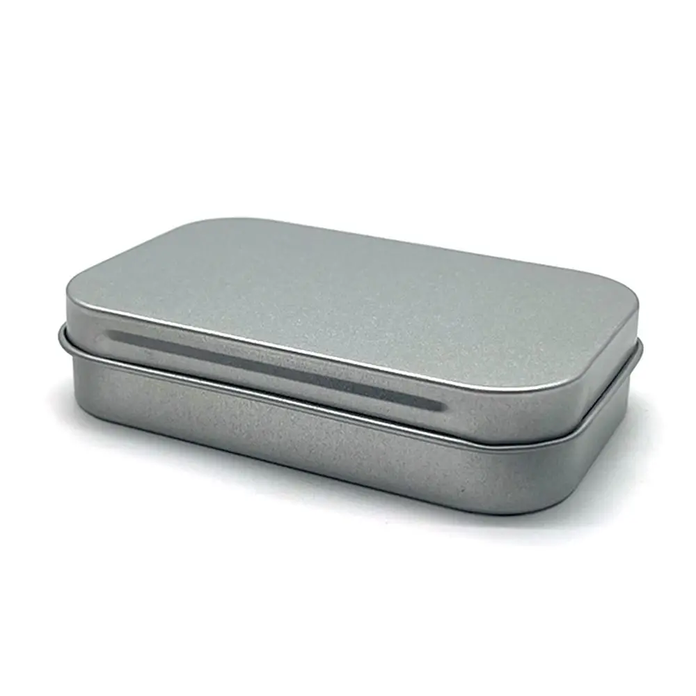 1 Pcs Frosted Mini Metal Storage Box With Flip Lid Empty Hinged Iron Box Pill Candy Container Jewelry Organizer Storage Supplies