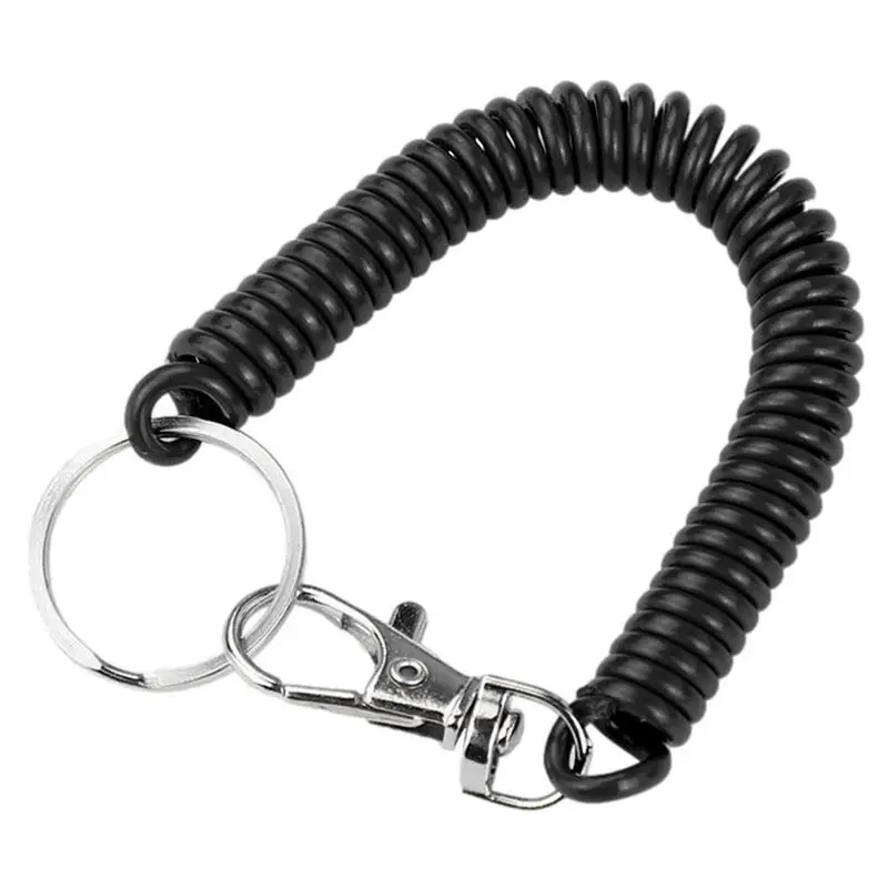 Key Lanyard Fishing Missed Rope Key Koord Key Chain Elastic Coil Stretch Tether Fashion Wire Spring Rope Lockable Key Cord