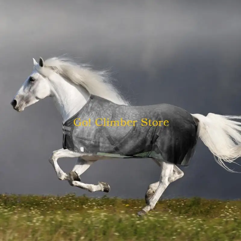 Sábana antimoscas para caballos Q84C, Sábana antimoscas ajustable para protección solar caballos, manta para caballos para