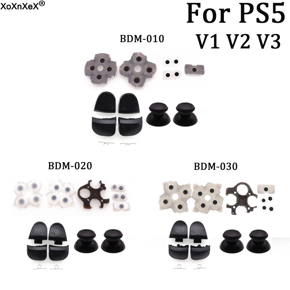 for PS5 BDM-010 020 030 Controller L1 R1 L2 R2 Trigger Buttons Analog Stick Conductive Rubber Repair for Dualsense  V1 V2 V3