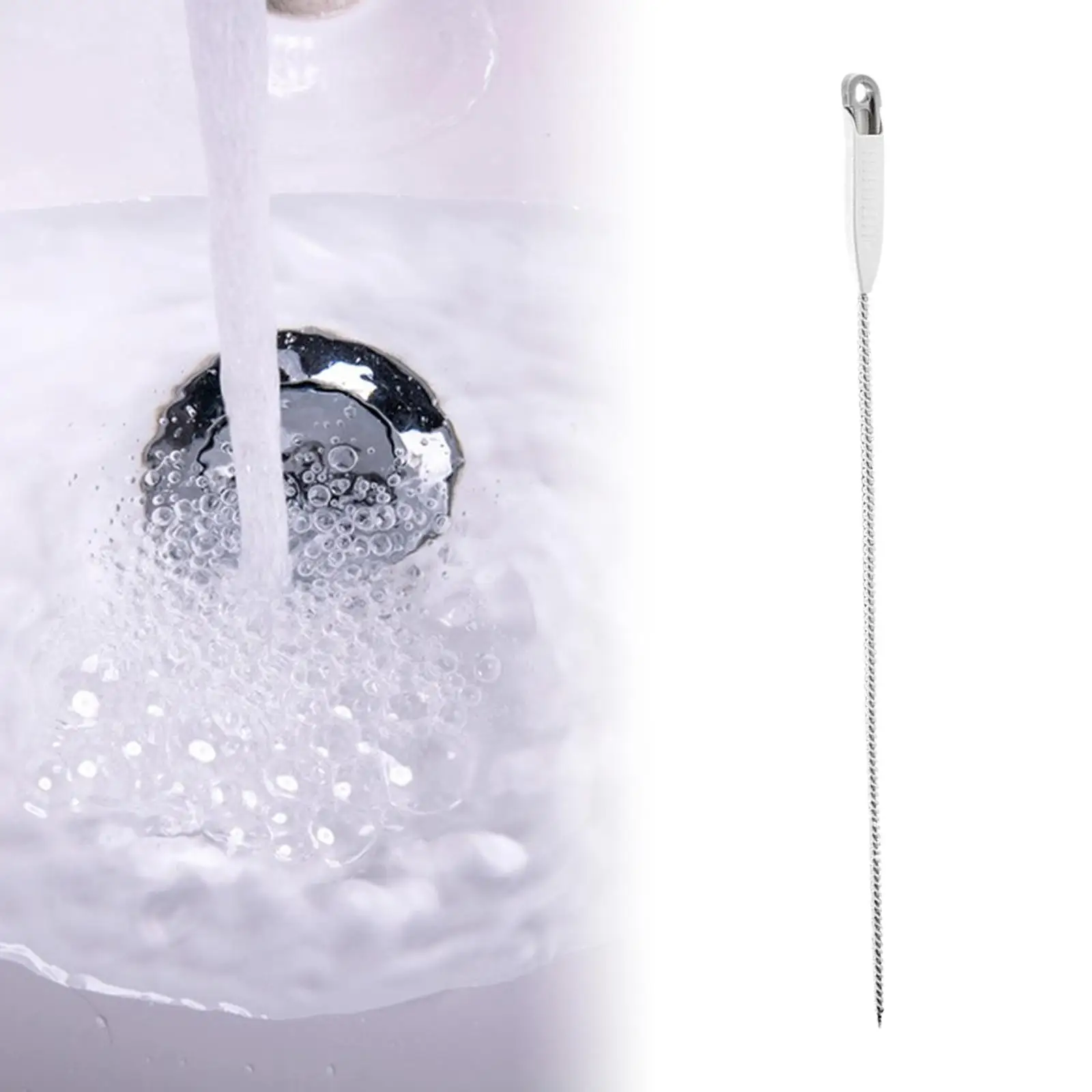 Plumbing Snake Drain Auger Sink Auger, Spring Pipe Dredging Tool Grabber Tool