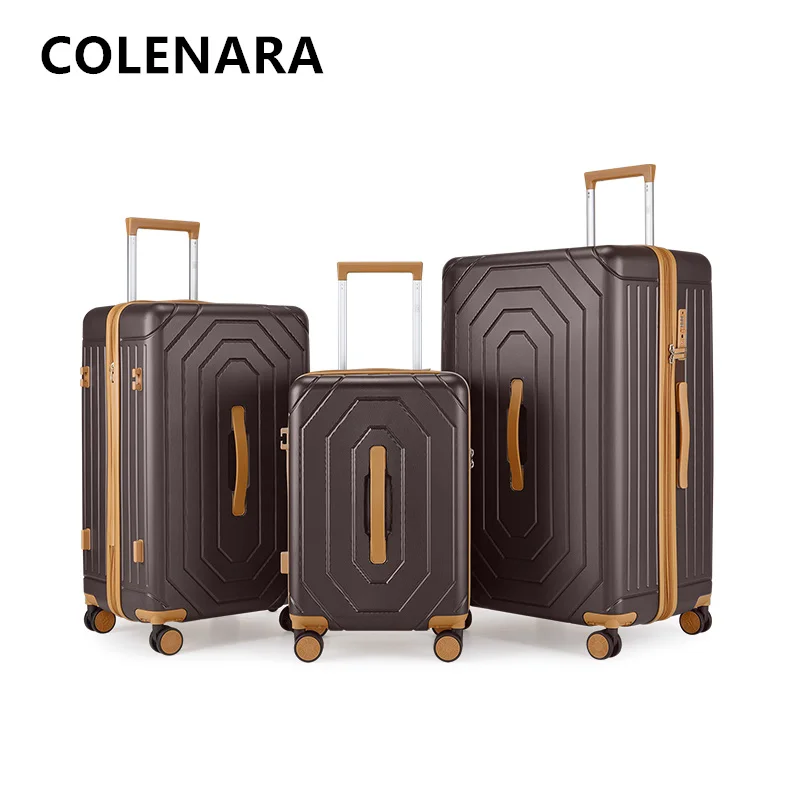 

COLENARA Новый 20 "24" 28 дюймов Чемодан на колесиках большой вместимости ABS + PC Посадковая коробка Мужской чемодан Коробка для пароля Дорожный чемодан