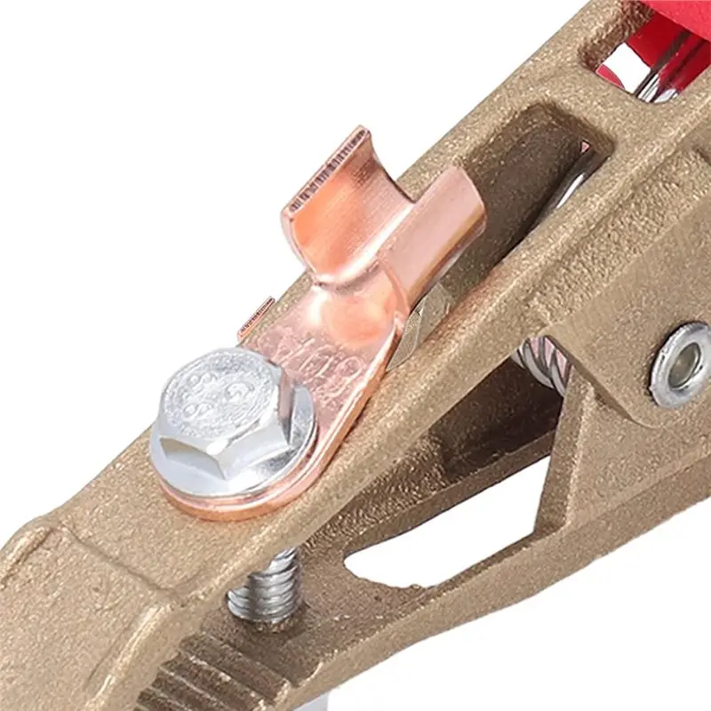 Brass Earth Wire Clamp A Shape Electric Grounding Clamp 260A For Power Manufacturing Argon Arc Welding Pliers