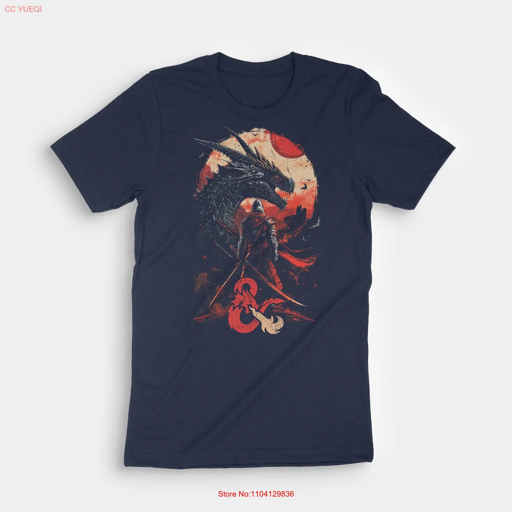 Knight and Dragon D T Shirt long or short sleeves