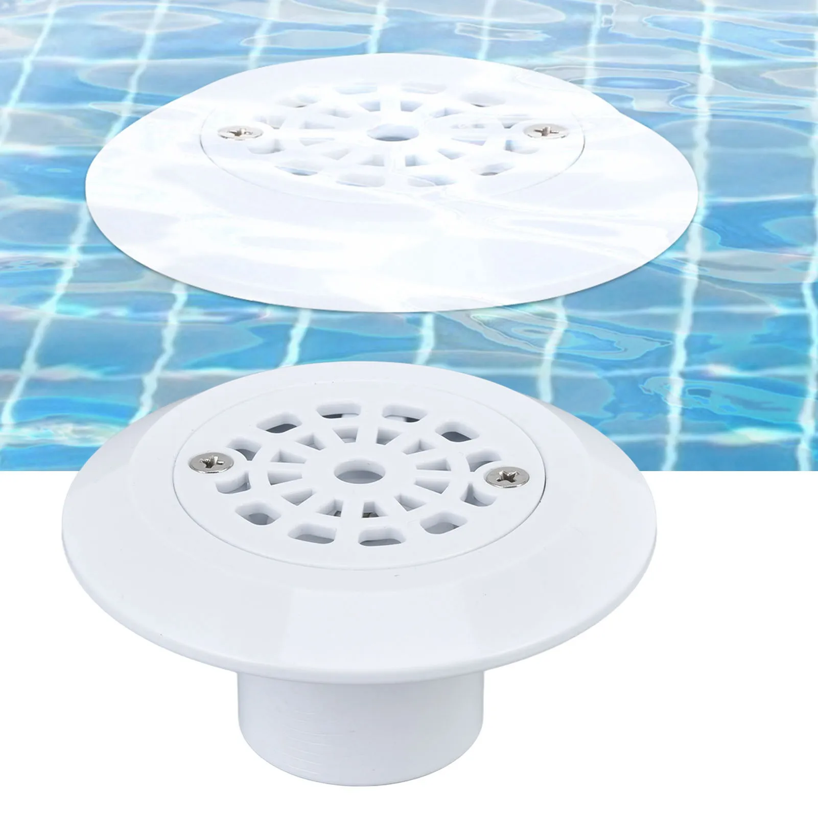 

Plastic Pool Water Outlet White Floor Drain Water Inlet Draining Accessory for Swimming Pools Hot Springs Spas Pool Main Drain